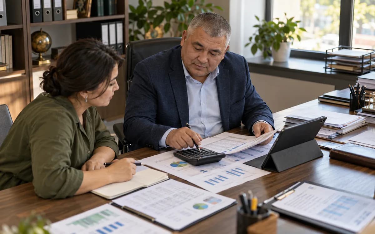 Accountant at work in a professional setting