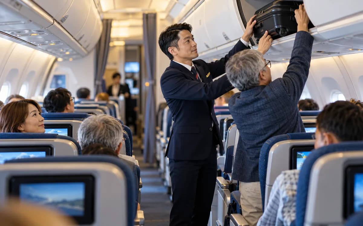 Flight Attendant at work in a professional setting