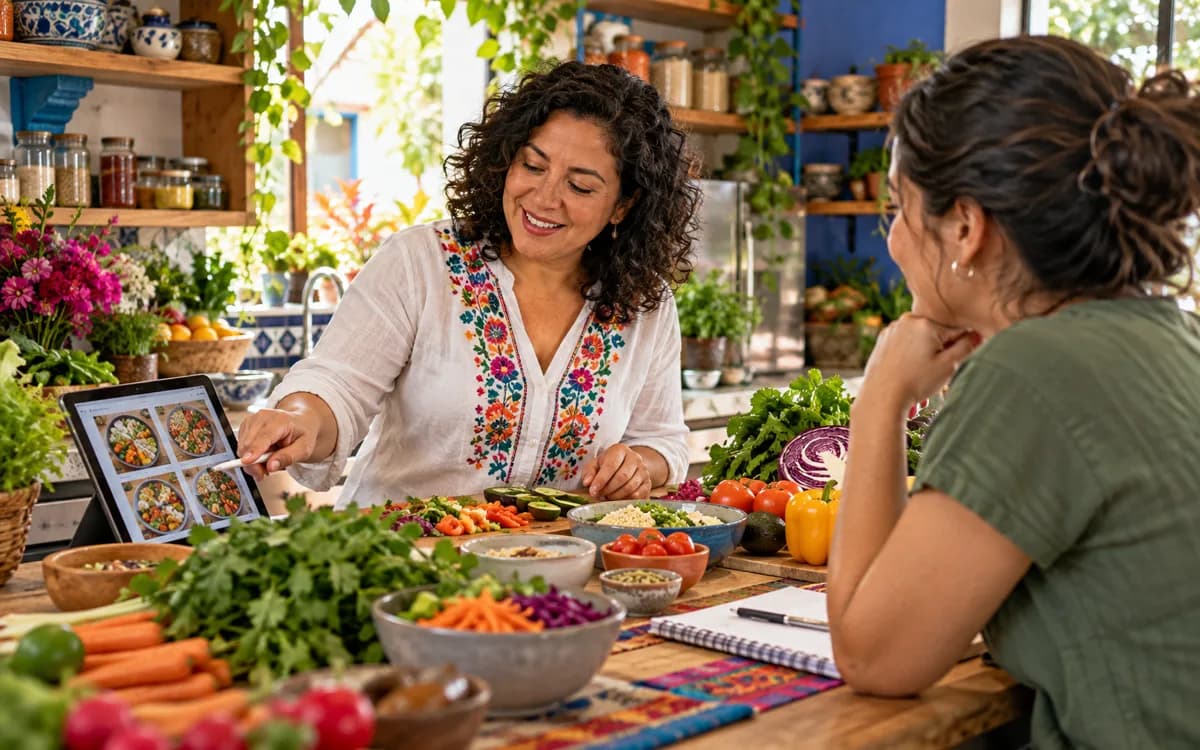 Nutritionist at work in a professional setting