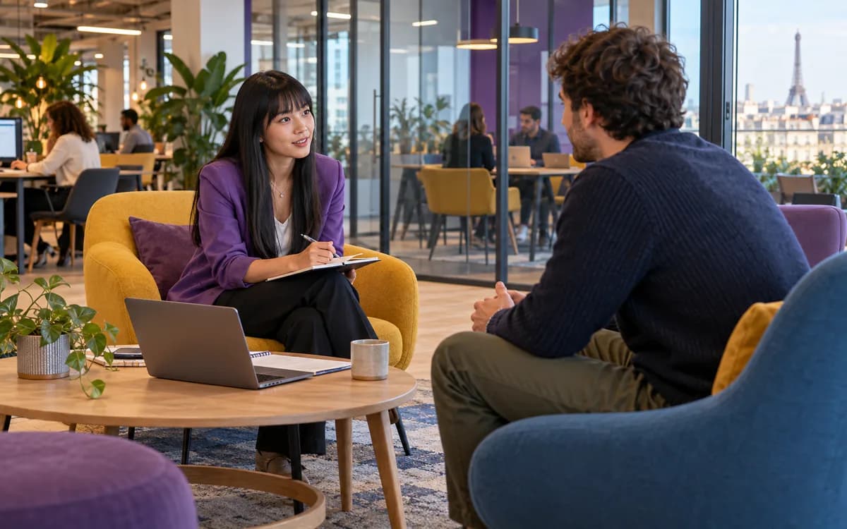 Recruiter at work in a professional setting