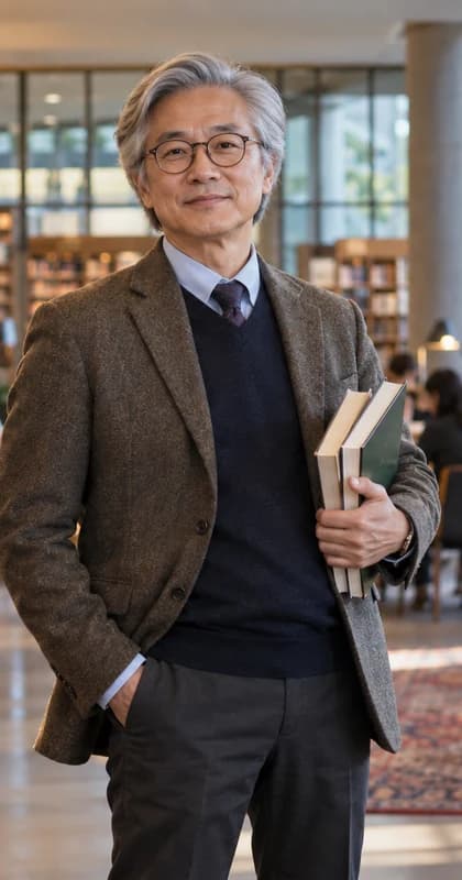 French Librarian AI avatar presenter in a professional education setting