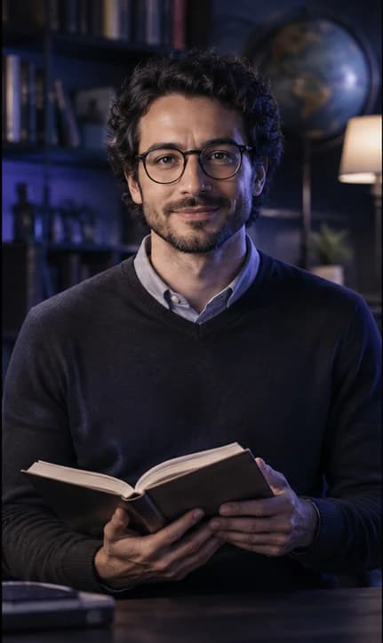 French Translator AI avatar presenter in a professional language setting