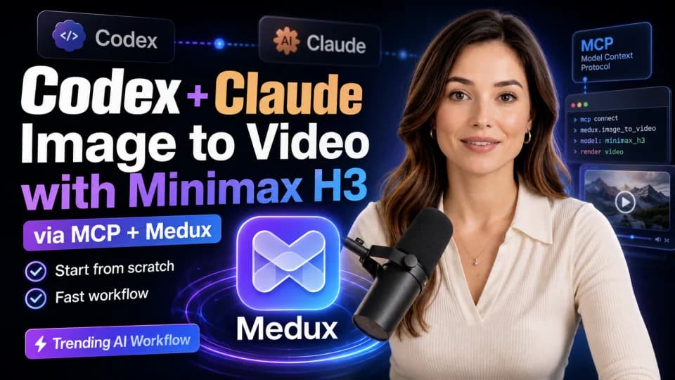 Generate MiniMax H3 image-to-video with Codex or Claude MCP — tutorial cover