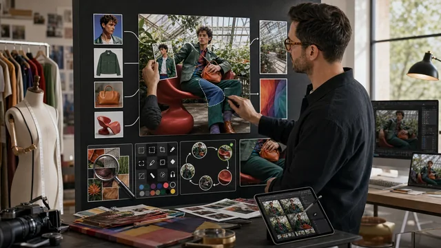 Meta Muse Image composing people, clothing, objects, and environments from multiple references while search and code tools refine the result