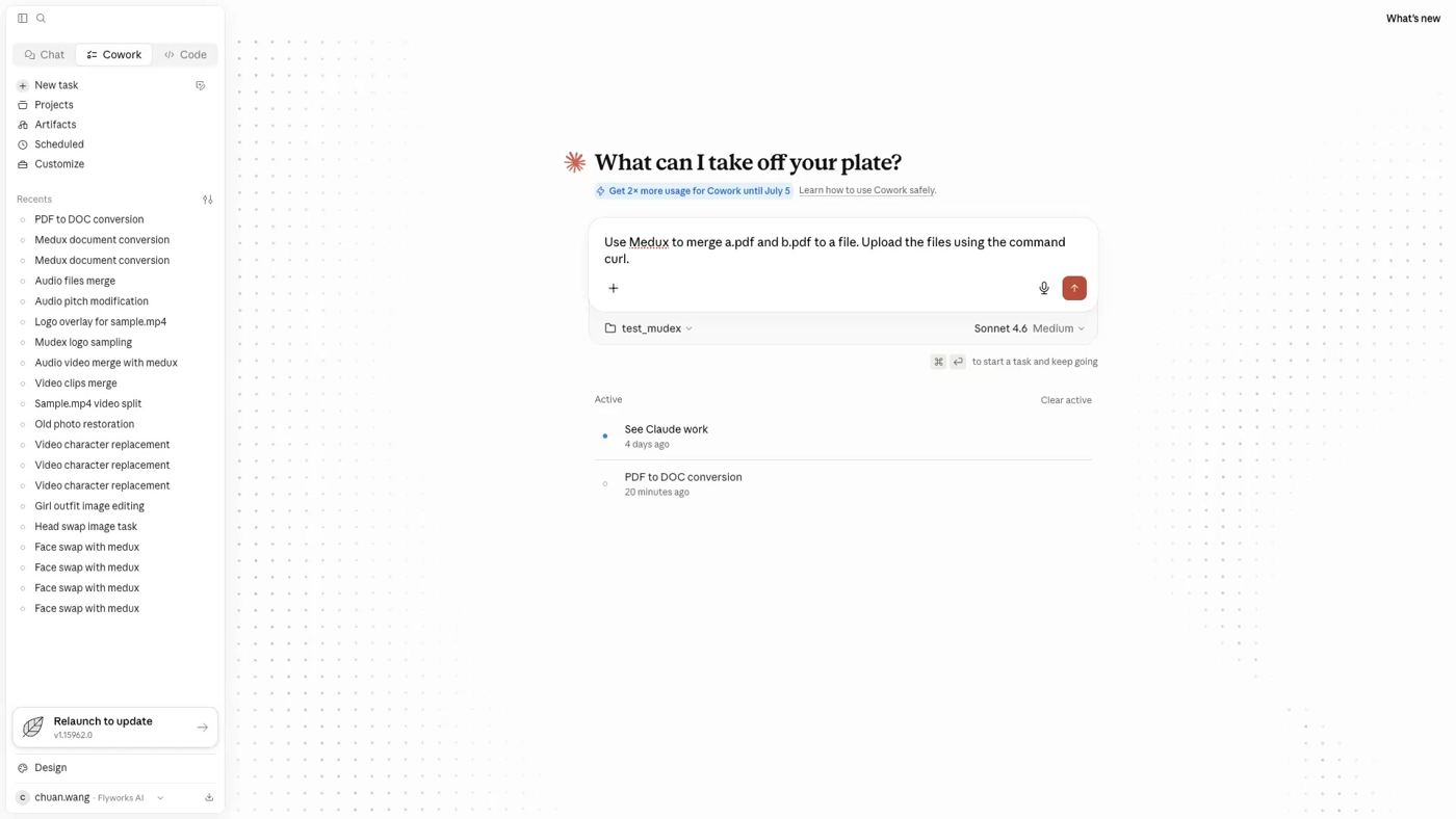 Start with one plain-English instruction in Claude.