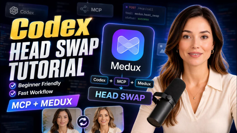 Swap a Head in an Image with Codex MCP and Medux tutorial cover
