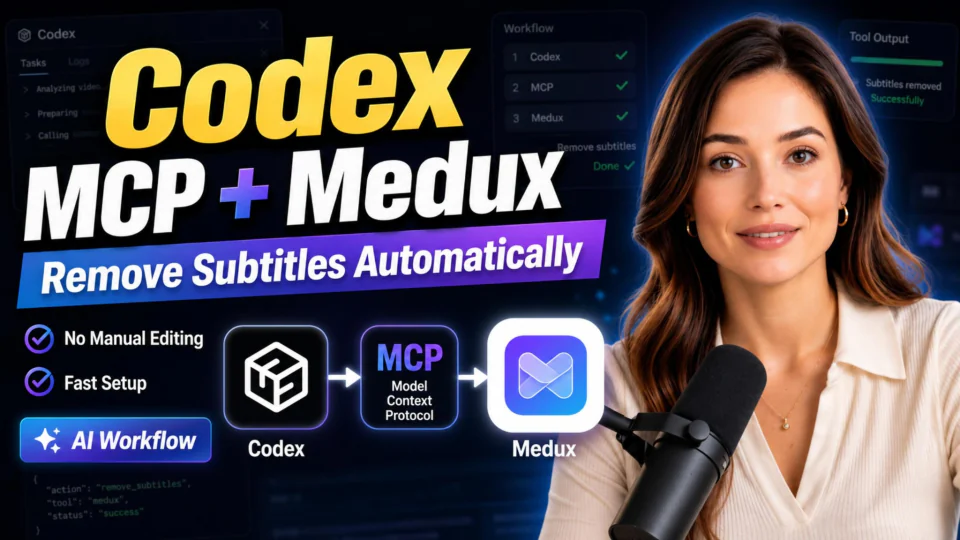 Remove Video Subtitles with Codex MCP and Medux tutorial cover