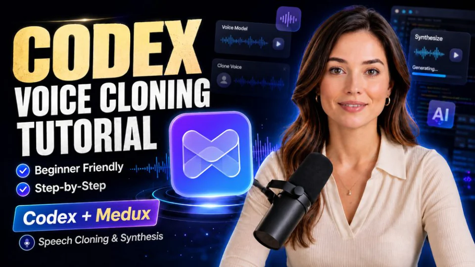 Clone a Voice and Generate Speech with Codex MCP and Medux tutorial cover