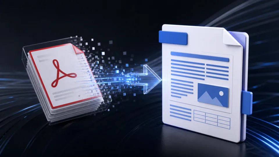 PDF to DOCX Medux tutorial cover illustration